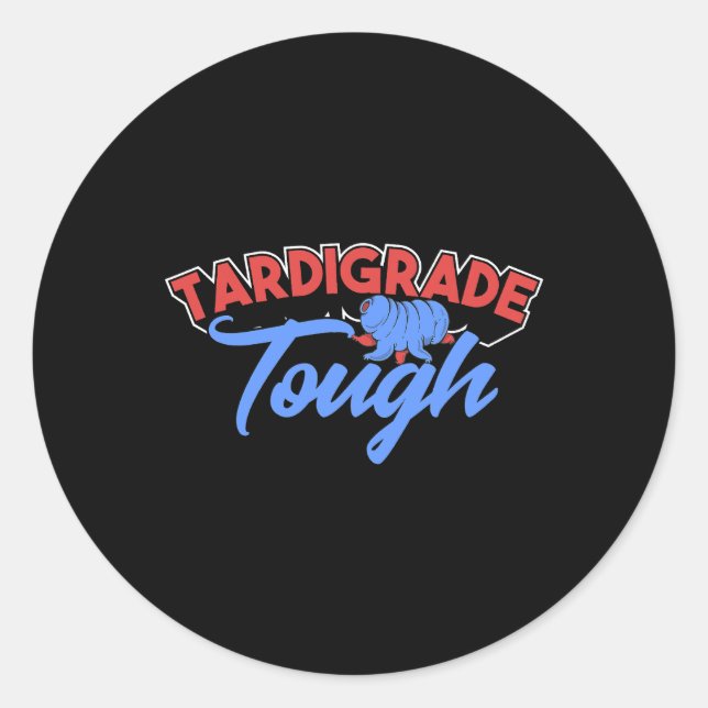 Tardigrade Microbiology Water Bear Science Microbi Classic Round Sticker (Front)