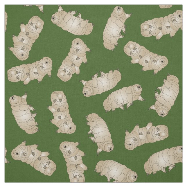 Tardigrade Water Bear Moss Pig Fabric (Swatch)