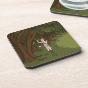 Taren the Archer Warrior Elf Girl Coaster