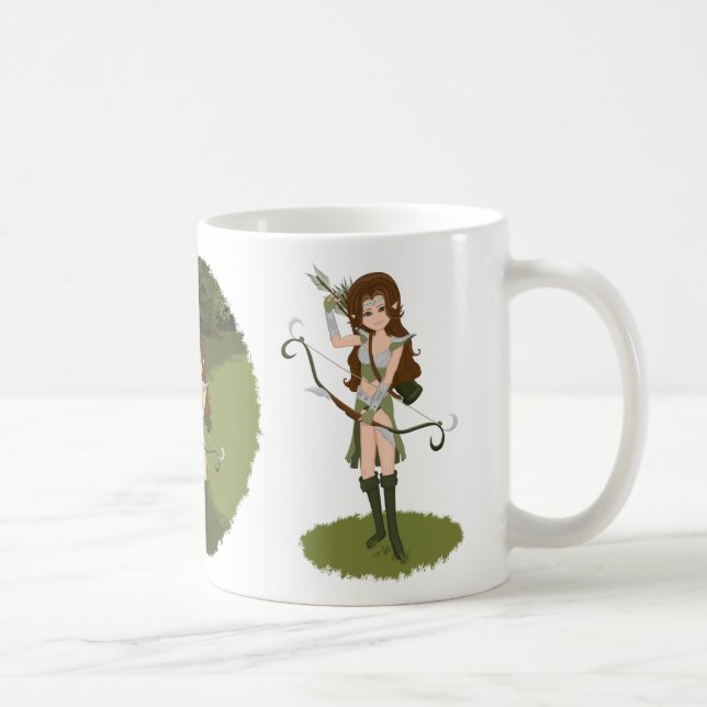 Taren the Archer Warrior Elf Girl Coffee Mug (Right)