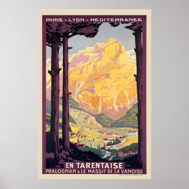 Tarentaise Valley Vanoise Massif France Vintage Poster (Front)