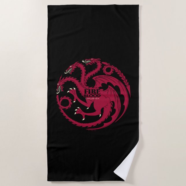 Targaryen Sigil - Fire & Blood Beach Towel (Front)
