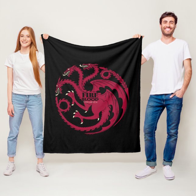 Targaryen Sigil - Fire & Blood Fleece Blanket (In Situ)