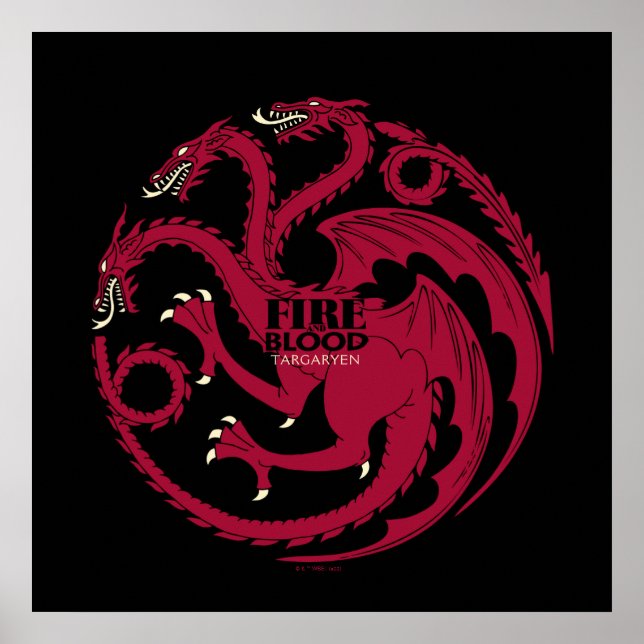 Targaryen Sigil - Fire & Blood Poster (Front)
