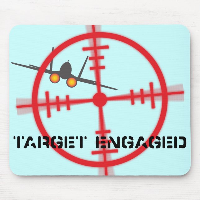 Target Engaged Flight Simulator Pilot Display Mouse Pad (Front)