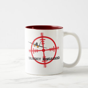 Target Engaged Flight Simulator Pilot Display Two-Tone Coffee Mug