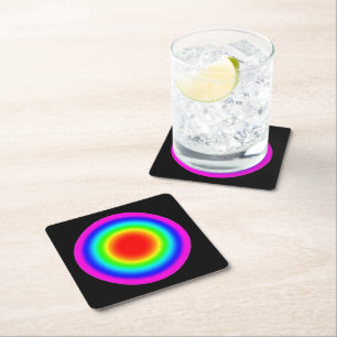 Target for Love – Pride Art Square Paper Coaster
