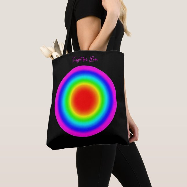 Target for Love – Pride Art  Tote Bag (Close Up)