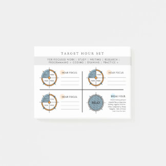 Target Hour Focus Set Post-it Notes