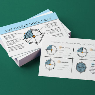 Target Hour Focus Tool for Work, Study, Practice Business Card