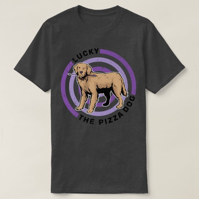 Target Lucky the Pizza Dog  T-Shirt (Design Front)