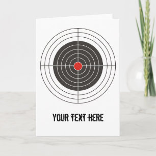 Target model for gun, rifle or firearm shooter card