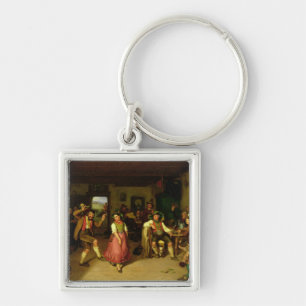 Target Shooting and Dancing in Oberbayern, 1841 Key Ring