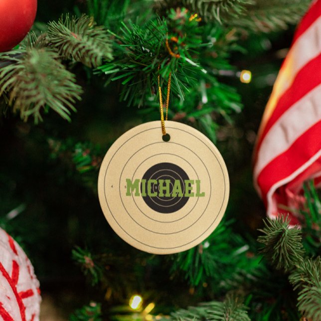 Target Shooting Personalised Ornament (Creator Uploaded)
