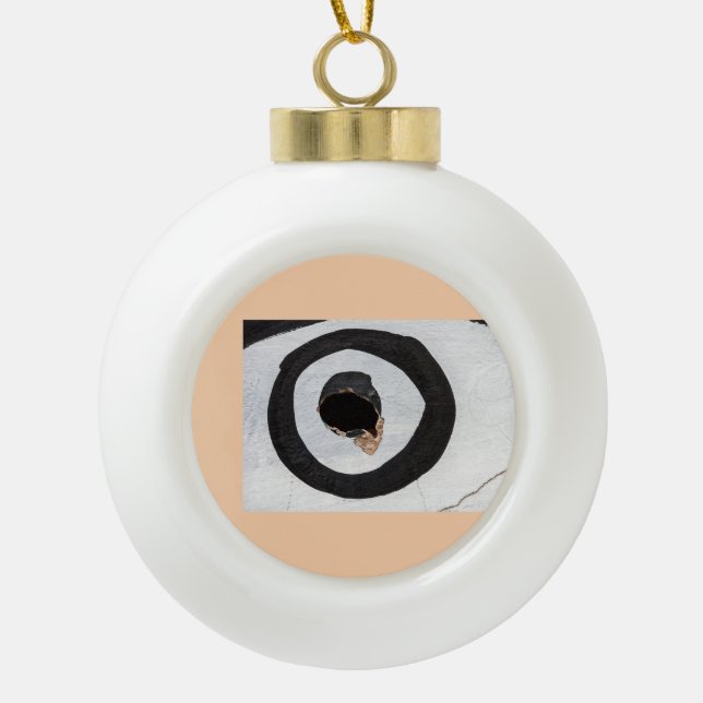 target tears up ceramic ball christmas ornament (Front)