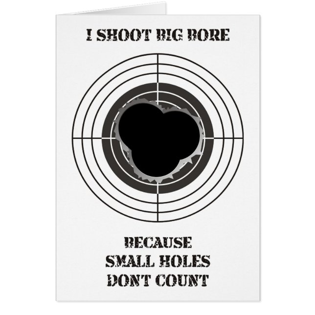 Target with large bullet holes - big bore (Front)
