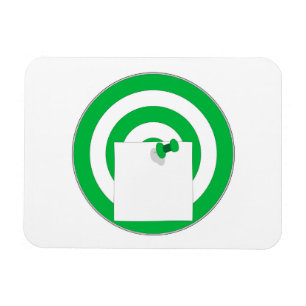 target with note magnet