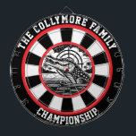 Targeted Crocodile Lake Design Dartboard<br><div class="desc">A captivating black-and-white crocodile in a lake,  perfectly framed with a target overlay</div>