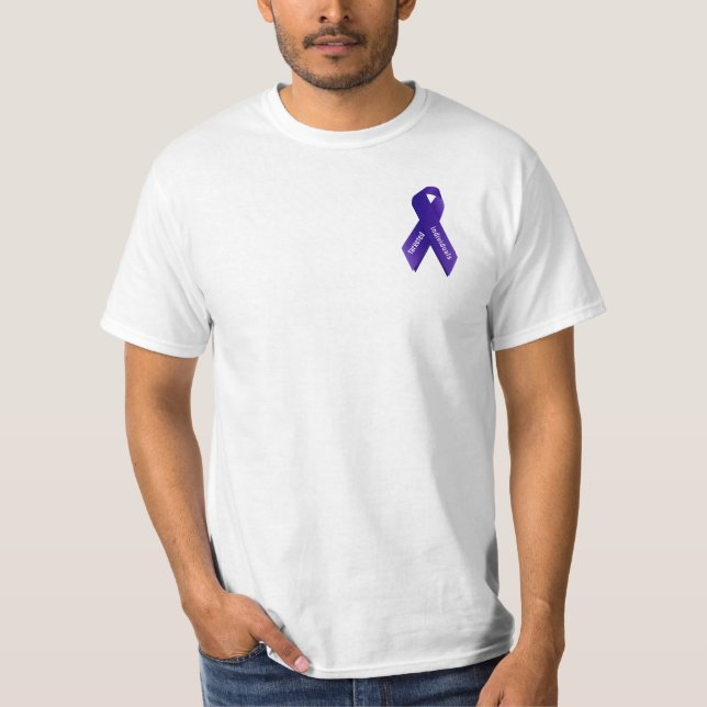 Targeted Individuals Awareness Indigo Ribbon T-Shirt (Front)