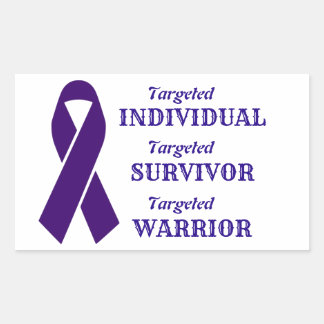 Targeted Individuals Awareness Survivor Warrior Rectangular Sticker
