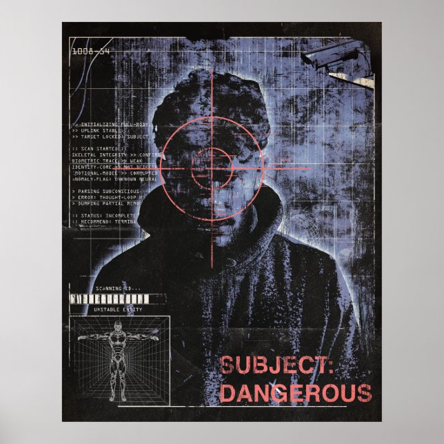 Targeted - Techno-Brutalist Streetwear Design Poster (Front)