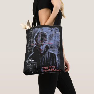 Targeted - Techno-Brutalist Streetwear Design Tote Bag