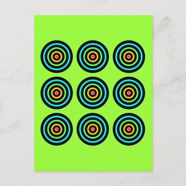 Targets Nine Squared Postcard (Front)