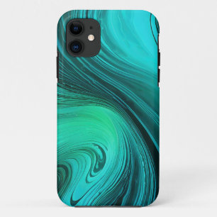 "Tarifa" Blue Swirls Waves Case-Mate iPhone Case