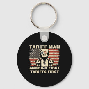 Tariff Man Funny Trump Tarrifs Meme America First  Key Ring