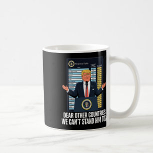 Tariff Trump 2025 Dear Other Countries We Cant Sta Coffee Mug