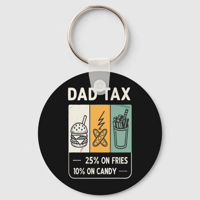 Tariffed Design Tariff Daddy Trump Funny Father's  Key Ring (Front)