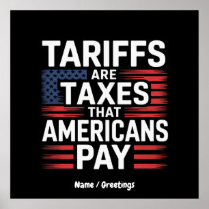 Tariffs Are Taxes That Americans Pay Bold Message Poster