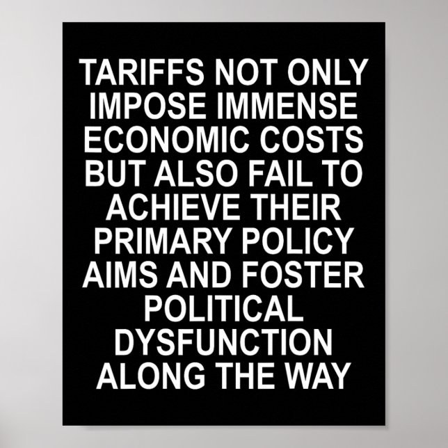 Tariffs Foster Political Dysfunction - Trump 2-sid Poster (Front)