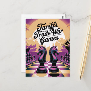 Tariffs in the Trade War Games Faux Album Cover Postcard