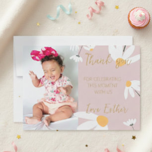 Tarjeta De Agradecimiento Boho Daisy Thank You, T You Card