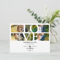 Tarjeta De Agradecimiento Love Quote White Trendy 