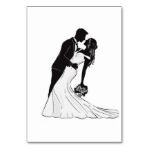 Tarjeta de asiento wedding kiss