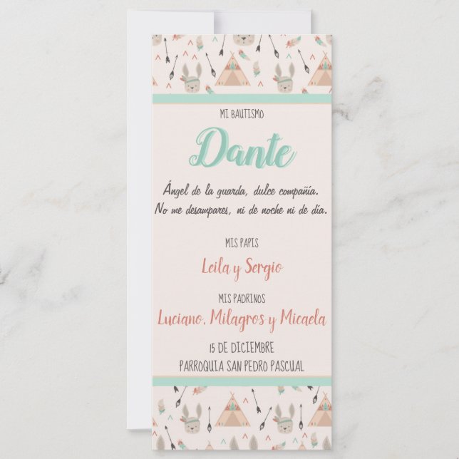 Tarjeta de Bautizo, Nacimiento Holiday Card (Front)