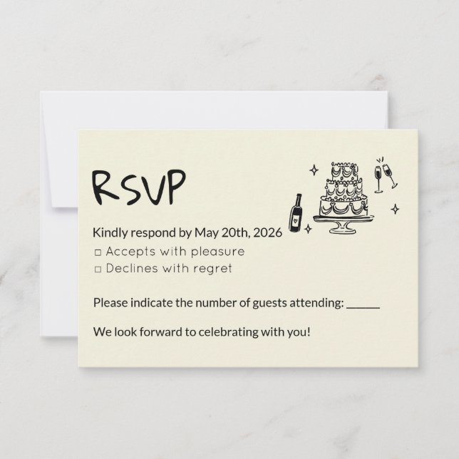 Tarjeta de confirmación RSVP card (Front)