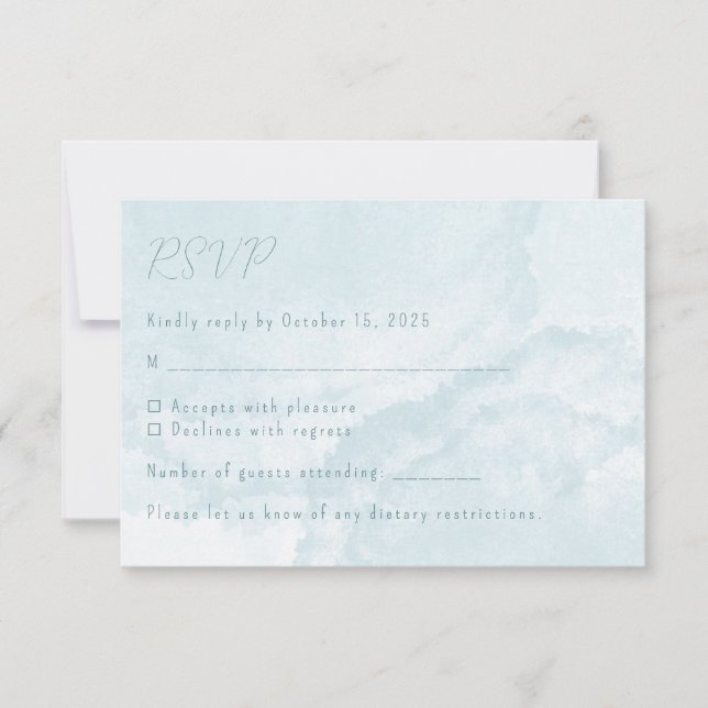 Tarjeta de confirmación RSVP card (Front)