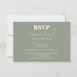 Tarjeta de confirmación RSVP card