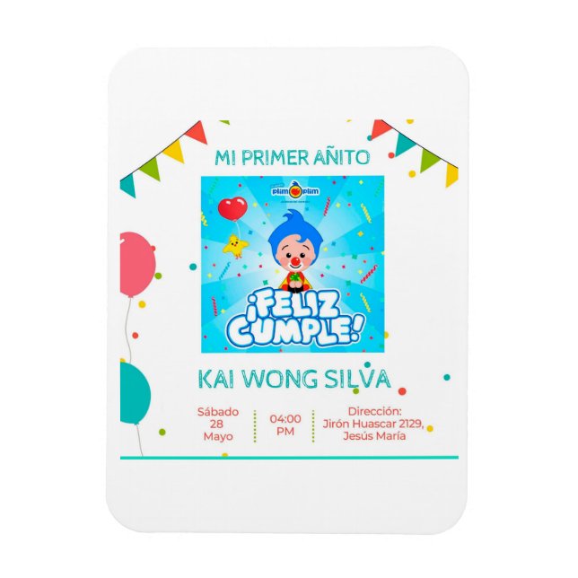 Tarjeta de cumpleaños magnet (Vertical)