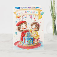 Tarjeta de Cumpleaños Para Gemelos (Español)