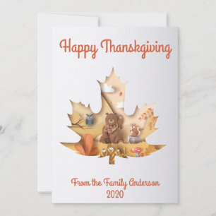 Tarjeta de felicitacion de agradecimiento holiday card