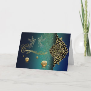 Tarjeta de felicitación plegada, felicidades card