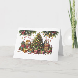 Tarjeta de Navidad con imagen de árbol de Navidad Card
