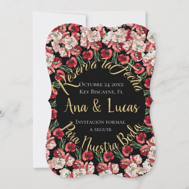 Tarjeta de reserva de fecha| Reserva la Fecha Card (Front)