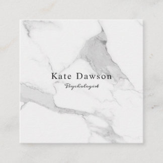 Tarjeta de visita Grey White Marble Business Card