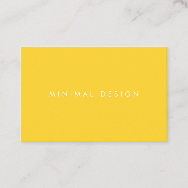 Tarjeta de visita Minimal Yellow Business Card (Front)