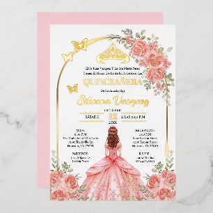 Tarjeta para Quinceañera Invitacion de quinceanera